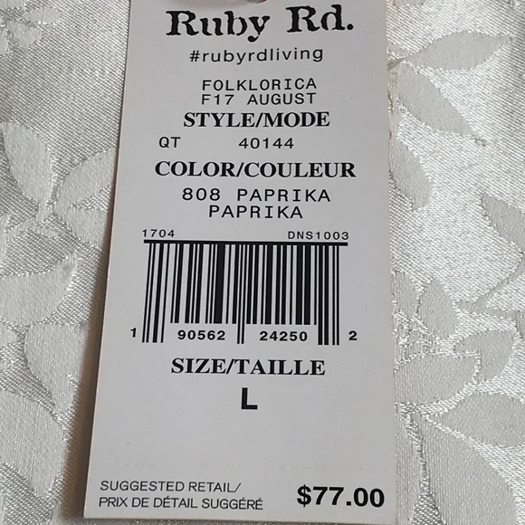 ⭐️Host Pick⭐️NWT Ruby Rd. Paprika Top With Lace Cuffs - Picture 10 of 10